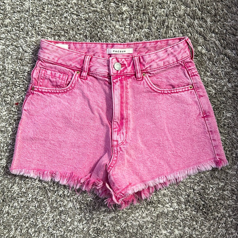 Pacsun pink high rise jean shorts size 24